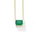 Women's Jewelry S925 Sterling Silver Square Emerald Colored Gemstone Necklace Niche Design Light Luxury Simple Single Diamond Clavicle Chain_ipsvogv.com