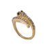 Handmade Punk Gold Full Diamond With Cobra Shaped Women's Ring_ipsvogv.com