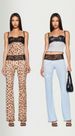 Women's Clothing Leopard print tops mesh see through lace tube top suspender trousers_ipsvogv.com
