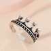 Fashion OL style women's personality, versatile crown, niche design ring, simple index finger ring_ipsvogv.com