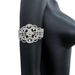 Fashion ladies shiny full rhinestone flower shaped hollow claw chain mesh wide arm chain hand jewelry_ipsvogv.com