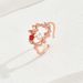 Simple, fresh and sweet women's plain ring, personalized bow, niche zircon inlaid design, open ring_ipsvogv.com