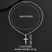 Hip Hop Full Dia Cross Pendant Couple Necklace Fashion OL Trendy Men's Cuban Chain Neckchain_ipsvogv.com