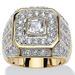 Unisex men's gold plated zircon ring hot trend jewelry hip hop ring best selling_ipsvogv.com