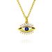 Copper Plated Real Gold Color Preserving Niche Creative Pendant Devil Eye Necklace Color Preserving Pendant Eye Zircon Necklace_ipsvogv.com