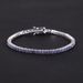 Hot Selling Royal Blue Moissanite Bracelet S925 Sterling Silver Gold Plated Tennis Chain 3/4/5mm Full Inlaid Bracelet_ipsvogv.com
