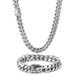Men's Jewelry Fashionable Non Fading Titanium Steel Cuban Chain Personalized Accessories High End Round Bracelet Round Necklace Jewelry_ipsvogv.com