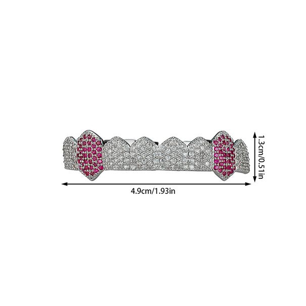 Christmas Hip Hop Braces Copper Inlaid Zircon Real Gold Electroplating Exaggerated Big Gold Teeth Personality Full Diamond Zircon Tooth Decoration Set_ipsvogv.com