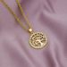 Tree of Life Necklace Female Temperament All-match Copper Set Zircon Vacuum Electroplated Stainless Steel Chain Necklace Accessories_ipsvogv.com