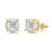 Unisex popular full diamond hip hop earrings for men, round zircon micro inlaid color separated electroplated earrings_ipsvogv.com