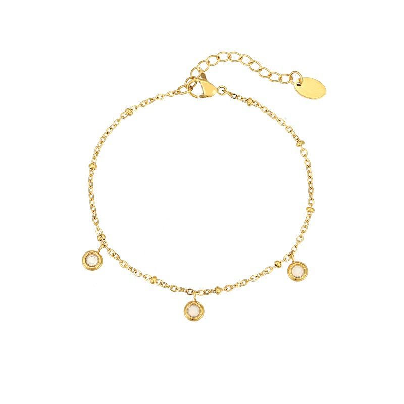 Women's Jewelry Malachite Necklace Simple Clavicle Chain New Titanium Steel Non Fading Necklace Jewelry_ipsvogv.com