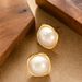 Korean Version Sweet, Exquisite, Fashionable, Small Fragrance Style Wrapped Square Pearl Earrings, Niche, Minimalist_ipsvogv.com