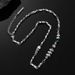 Titanium steel Mobius splicing broken silver necklace men's simple high end sense of all match no fading autumn and winter sweater chain_ipsvogv.com