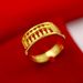 brass Opening, As Desired. Abacus Men's Ring Plated With Real Gold And Vacuum Color Preservation_ipsvogv.com
