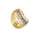 Colorful Ladder Zircon Irregular Personalized Trendy Ring Men's Hip Hop Accessories_ipsvogv.com