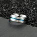 Simple blue groove titanium steel ring stainless steel jewelry accessories_ipsvogv.com