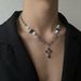 Three Color Gradient Full Diamond Love Color Matching Cross Pendant Hip Hop National Trend Neutral Necklace Can Be Worn By Men And Women_ipsvogv.com