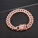 Hip-Hop Trendy Style Diamond-Studded Men's Colorful Diamond Bracelet Fashionable Cool Cuban Chain_ipsvogv.com