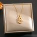 Light Luxury Temperament, Double Ring Titanium Steel Necklace, Women's Personality, Fashion, Versatile, Zircon Inlaid_ipsvogv.com