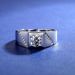 Sterling Silver Psychic Men's Ring Fashion Domineering Moissanite Ring Platinum Plated Wide Face Finger Ring_ipsvogv.com