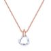 Unisex hot selling jewelry simple transparent love necklace zircon inlaid rose gold electroplated jewelry_ipsvogv.com