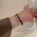 Belt inlaid with diamond, star bell pattern chain, double-layer bracelet, French niche design, new bracelet for women_ipsvogv.com