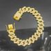 Unisex 15mm Alloy Full Diamond Diamond Cuban Chain Hip Hop Men's Double Row Four Sided Hip Hop Necklace Jewelry_ipsvogv.com