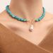 Irregular Natural Turquoise Special-shaped Pearl Pendant Necklace Female, Handmade Personalized Item_ipsvogv.com