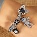 Family Fashionable DIY Love Diamond Set Little Bear Pendant Student Titanium Steel Adjustable Bracelet_ipsvogv.com