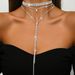 Women’s Jewelry Set Fashion Exaggerated Diamond Studded Oval Necklace Niche Design Water Drop Clavicle Necklace Versatile Temperament Necklace_ipsvogv.com