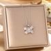 Korean Fashion Titanium Steel Necklace, Female Internet Celebrity, Same Style Micro Inlaid Zircon Bow Pendant, High-end_ipsvogv.com