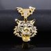 Unisex Cool Three Dimensional Full Diamond New Oil Painting Tiger Head Pendant Trendy Personality Men's Hip Hop Necklace_ipsvogv.com