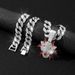 New Hip Hop Trend Leopard Pendant Drip Oil Full Diamond Cuban Necklace Jewelry_ipsvogv.com