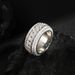 Hip Hop Full Diamond Cuban Ring Men's Rotating Copper Inlaid Zirconium Trendy Exquisite Accessory Jewelry_ipsvogv.com