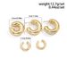 5-Piece Set C-type CCB Mixed And Matched Earrings Set 2025 Spring And Summer Simple Fashion Internet Celebrity Versatile Temperament Jewelry_ipsvogv.com