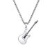 Men's Jewelry Personality Trend Hip Hop Stainless Steel Guitar Pendant Street Classic Trendy Men's Titanium Steel Necklace_ipsvogv.com