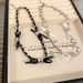 Temperament Bow Black Women's Pure Desire Spicy Girl Style Choker Collar Collarbone Chain Necklace Accessories_ipsvogv.com
