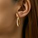 Geometric irregular lines cross design light year minimalist ear buckle K real gold plated earrings_ipsvogv.com