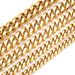 Men's Jewelry Hip Hop K Gold Plated Stainless Steel Cuban Chain Micro Inlaid Zircon Buckle Necklace_ipsvogv.com
