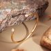 Personality Chic Minimalist Double Zircon Open Copper Plated K Gold Bracelet Bracelet_ipsvogv.com