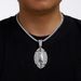 Full diamond rugby alloy pendant hip hop Cuban chain tennis chain twist chain men's necklace_ipsvogv.com