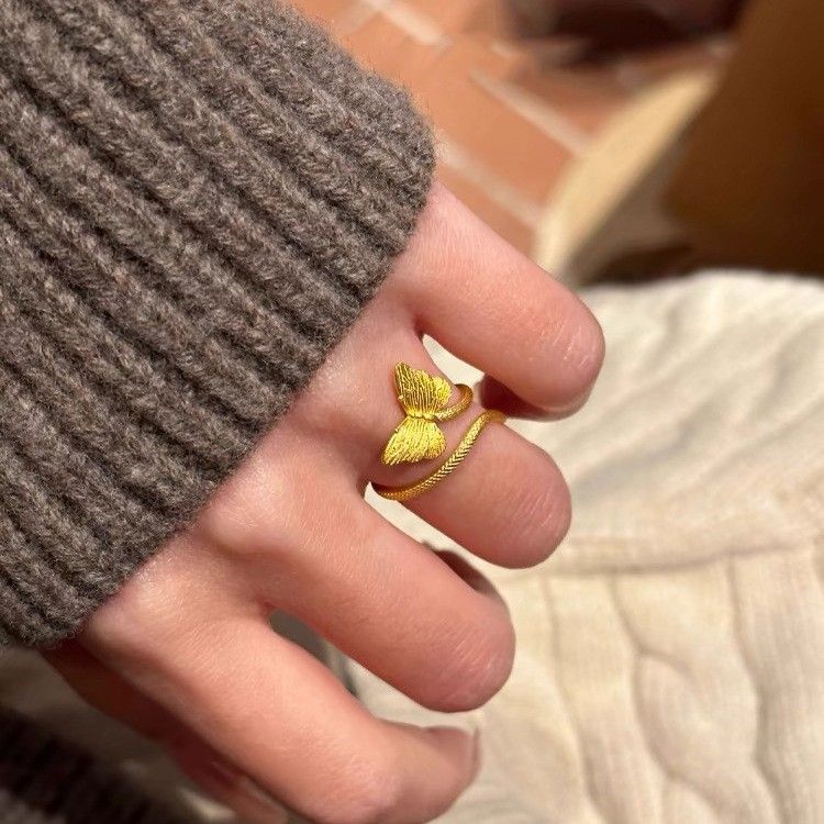 2025 Niche Design Ring, Feminine Temperament, High-end New Chinese Ancient Method, Light Luxury, Versatile Butterfly_ipsvogv.com