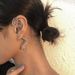 E9872 minimalist earrings with geometric diamond inlay snake shaped personalized earrings. Hip hop nightclubs without_ipsvogv.com