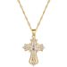 Steel 【 Titanium 】 The Cross Light Luxurious, Gorgeous Full Diamond Necklace. It Is A Popular Female Internet Celebrity 【 】 Luxurious, Necklace._ipsvogv.com