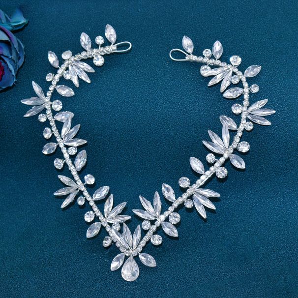 Jewelry & Accessories Bridal Headdress, Rhinestone Chain Headband, Hand Inlaid Diamond Pressed Hair Bun Dress Accessories_ipsvogv.com