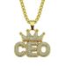 Creative Diamond Crown Splicing English Letter Pendant Necklace Hip Hop Trendy Men's Jewelry_ipsvogv.com