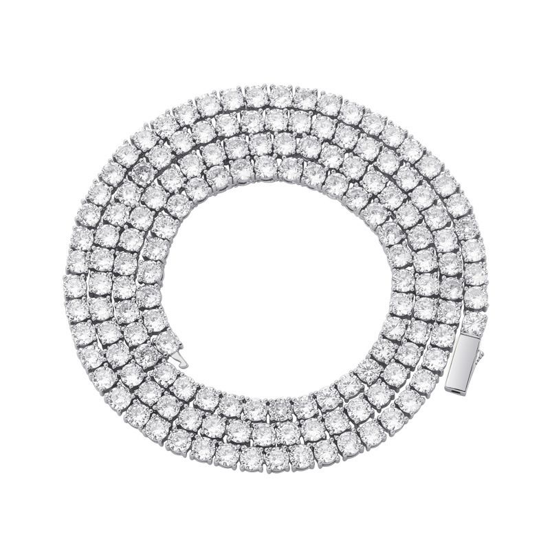Zircon Tennis Chain Necklace Men New Spring Clasp Gold-Plated Hip-Hop Bracelet For Women Jewelry_ipsvogv.com