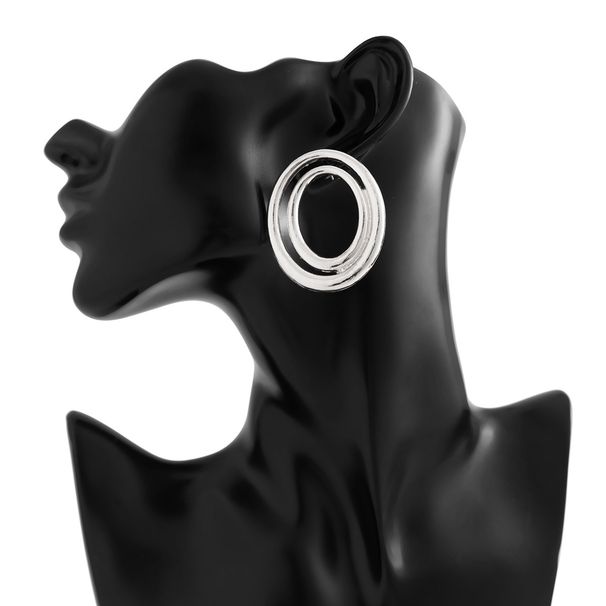 High-end Sense Personality Exaggerated Circle Geometric Hollow Jewelry Earrings_ipsvogv.com