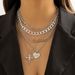 Jewelry Multi-layer Relief Cross Figure Hip-hop Personality Letter Chain Necklace Decoration_ipsvogv.com