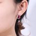 Light Luxury Exquisite Pear Shaped Teardrop Shaped Crystal Earrings Sterling Silver Inlaid Red And Blue Sapphire Earrings Spring And Summer New_ipsvogv.com